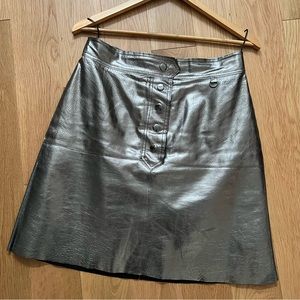 Metallic mini skirt